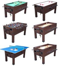 13 in 1 Combination Game Table in Espresso