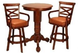 Honey Pedestal Pub Table Set