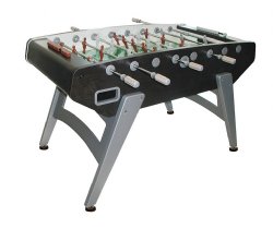 Garlando G-5000 Foosball Table in Wenge / Dark Brown with Silver Legs