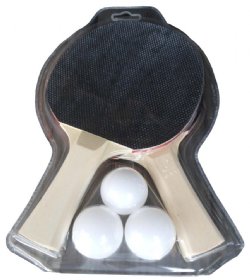 Table Tennis 2 Player Paddle Set with 3 Balls