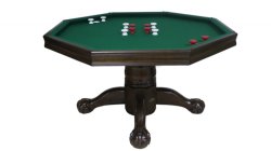 3 in 1 - 48” Octagon Poker/Bumper/Dining Table in Espresso