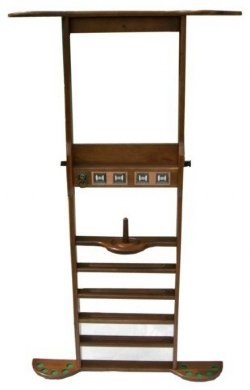 8 Cue Wall Rack - Antique Walnut