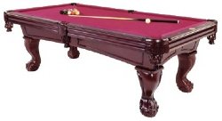 Furniture Pool Table with Ball & Claw Leg in Mahogany