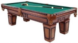 Furniture Pool Table with Tapered Leg in Antique Walnut