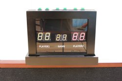 2-Player Electronic Score Board available in Oak, Cherry, Espresso, Mahogany