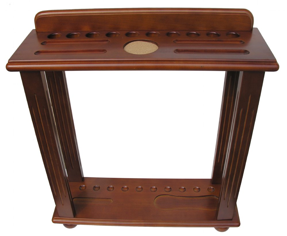 10 Cue Floor Rack Walnut Cue Racks Berner Billiards