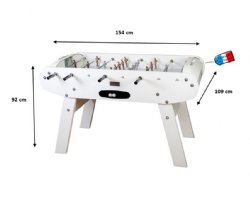 Rene Pierre Onyx Foosball Table in White Matte