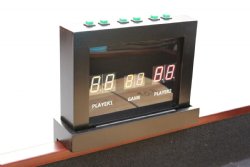 2-Player Electronic Score Board available in Oak, Cherry, Espresso, Mahogany