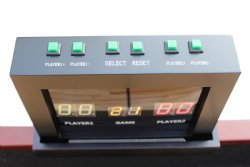 2-Player Electronic Score Board available in Oak, Cherry, Espresso, Mahogany