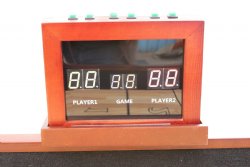 2-Player Electronic Score Board available in Oak, Cherry, Espresso/Mahogany or Black